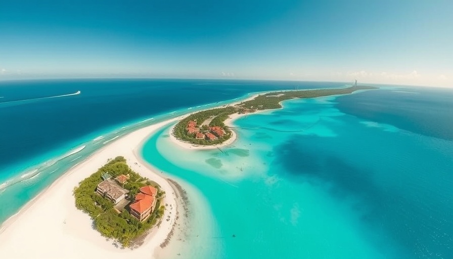 Aerial view of Aruba coastline, perfect for training retreats.