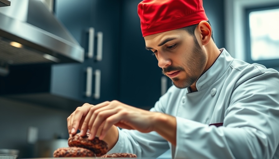 Chef shaping patties in a modern kitchen, Ohio menu
