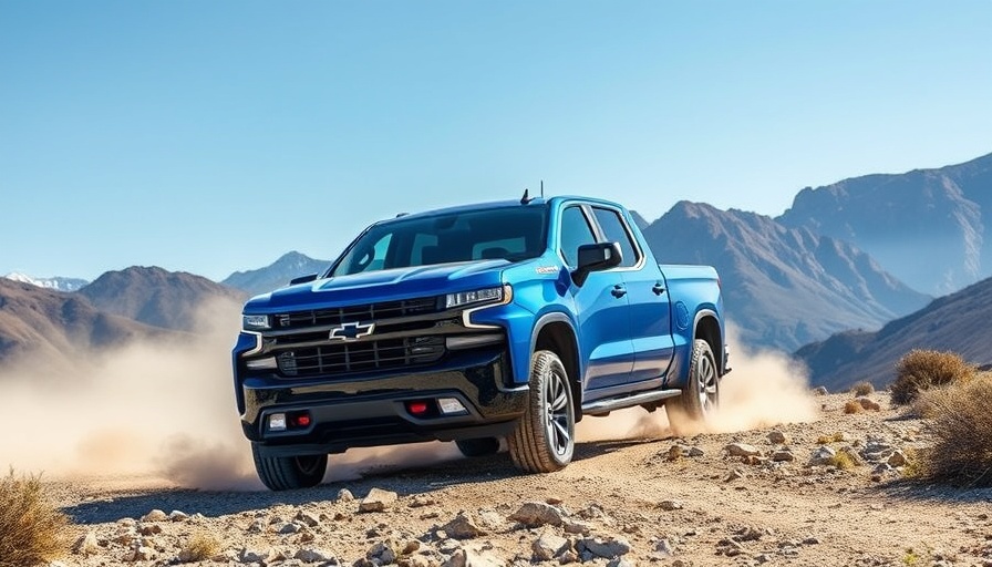 2026 Chevy Silverado EV Trail Boss on rugged terrain, review image.