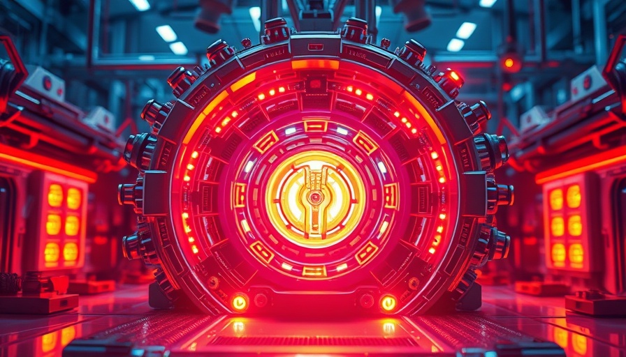 Futuristic energy reactor concept showcasing technology trends.