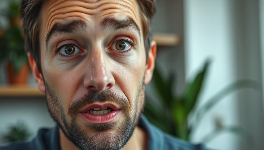 Close-up portrait of a man speaking with expressive gaze in an indoor setting.