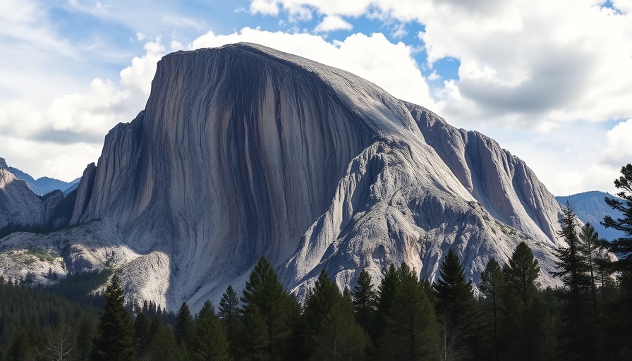 El Capitan in Yosemite casting dramatic shadows, pine trees below, climbing focus.