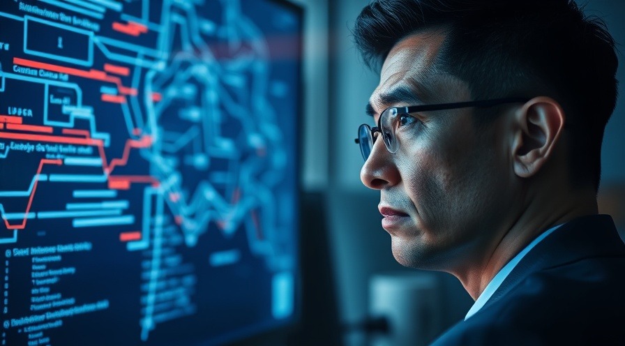 Thoughtful professional analyzing digital data in modern office.