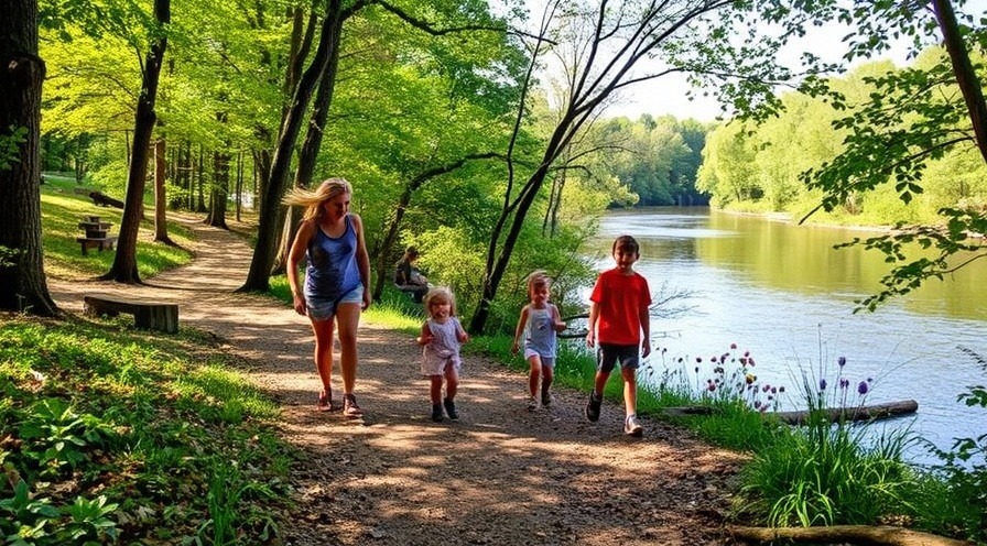 Scenic Ohio park showcasing lush greenery and tranquil nature trails