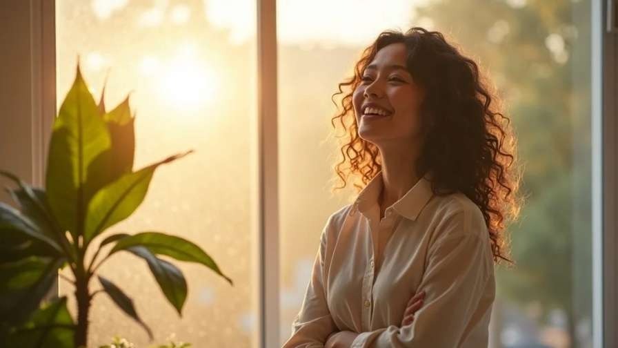 Young lady having a win