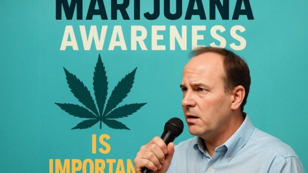 Informative poster on marijuana addiction and youth featuring initial expert speaker.