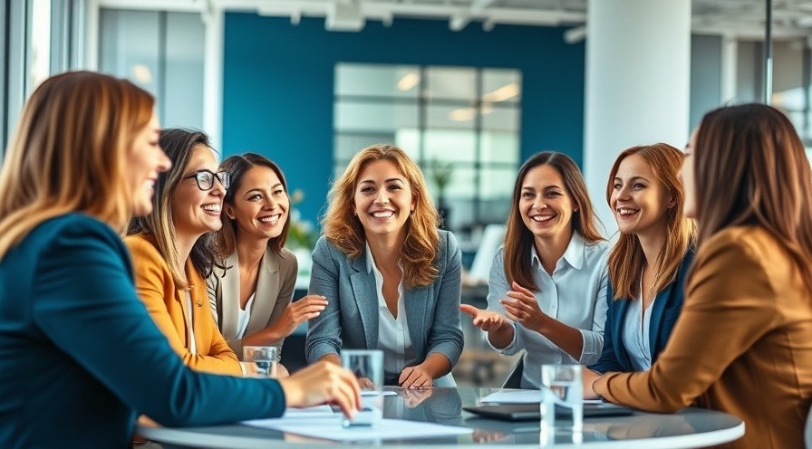 Business women brainstorming in an innovative office, showcasing collaboration and growth.