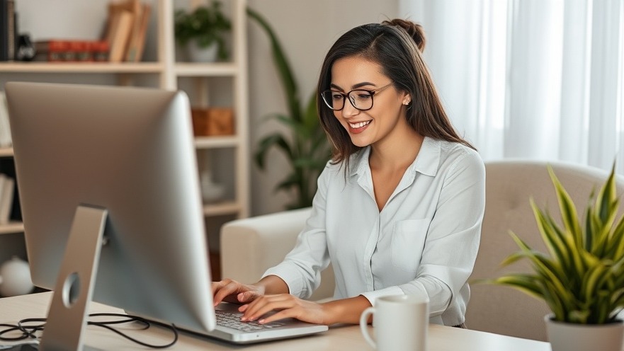 Woman on her computer showcasing online business strategies for women in business.