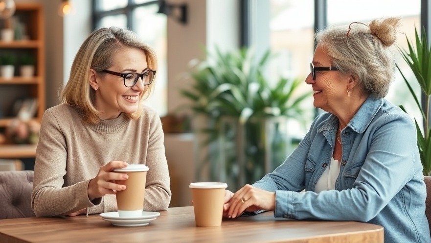 Experienced female mentor supports young female entrepreneur over coffee, symbolizing women entrepreneurship legacy.