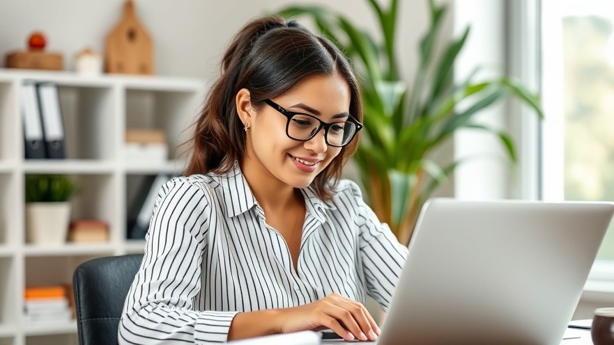 Professional woman entrepreneur outsourcing tasks for mindset wellness and business success.