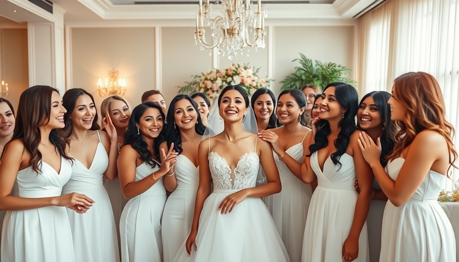 Bridesmaid proposal ideas with stylish white dresses and vibrant celebration.
