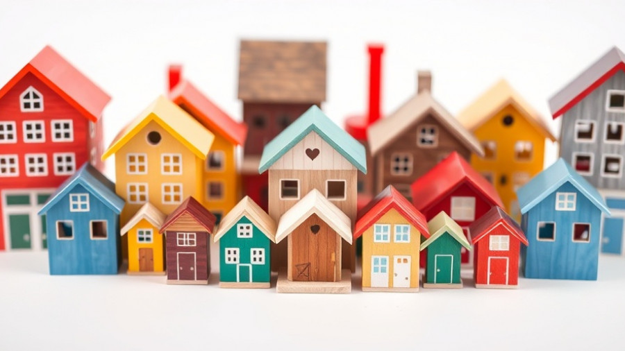 Toy houses symbolizing Texas affordable housing law HB 21 implications.