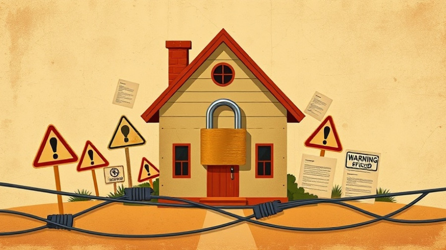 Abstract illustration of mortgage fraud warning, Letitia James case.