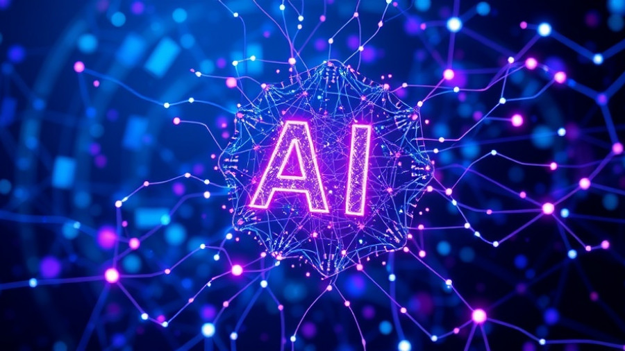 Futuristic image highlighting AI concepts and technology in a digital collage.