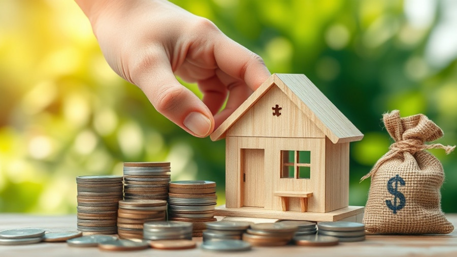 LLPA adjustments for second homes: Hand placing coin near house model and money bags.