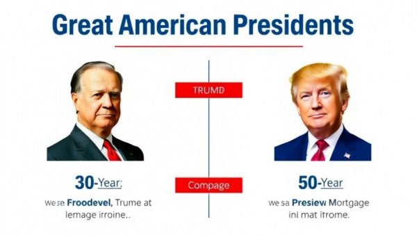 Trump 50-year mortgage proposal with presidential comparison chart.