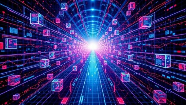 Futuristic data network, illustrating data-driven rental market insights.