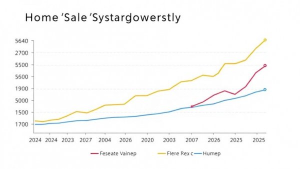 Graph depicting home sales growth, comparing 2024 and 2025 trends.