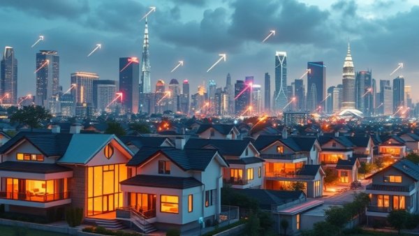 Futuristic cityscape illustrating new home development challenges.