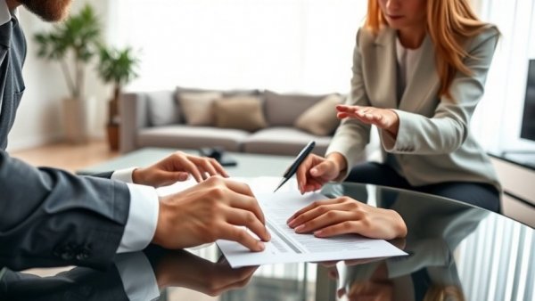 Close-up of people signing documents at closing, focusing on hands.