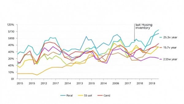 Line graph showing 13.54% increase in housing inventory trends.
