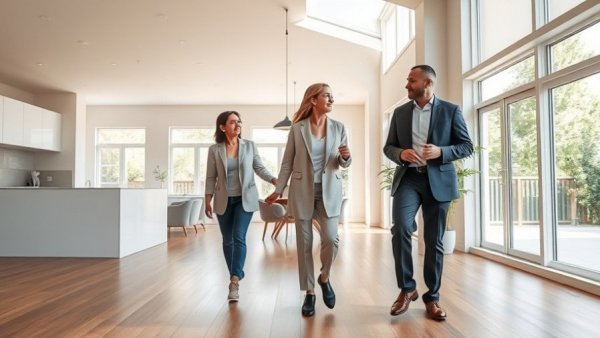 Couple preparing to buy a home in 2026, exploring a modern interior.