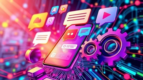 AI tools for real estate content creation with colorful icons.