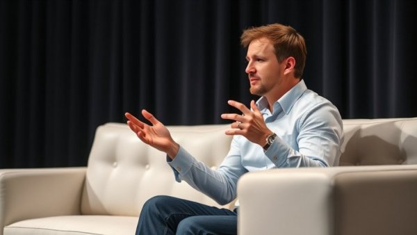 Two men discussing on stage impacting MLS strictness rankings.