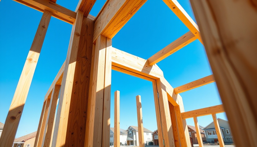 Wooden house frame during construction illustrating tariffs on Canadian lumber.
