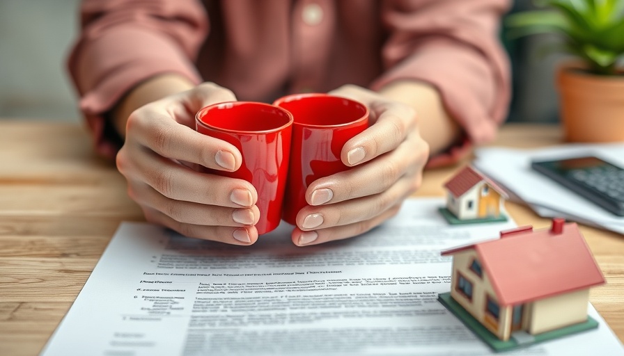 Hands holding red cups over real estate document, discussing kickback rules.