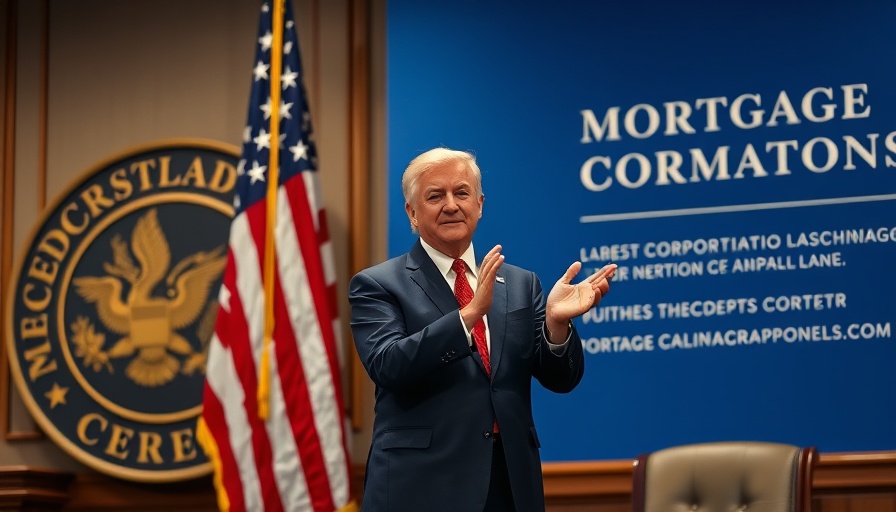 Political figure applauding merger of mortgage corporations.