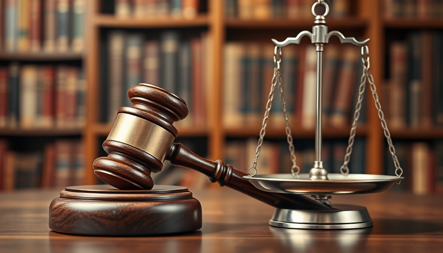 Gavel and scales representing antitrust law in focus.