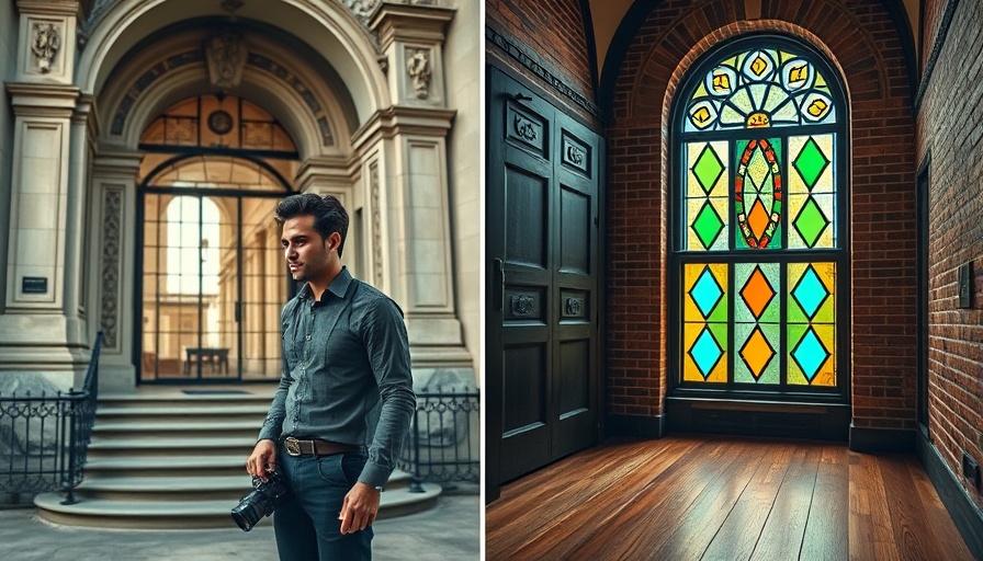 Instagram real estate sales collage with entrance, agent, and interior.