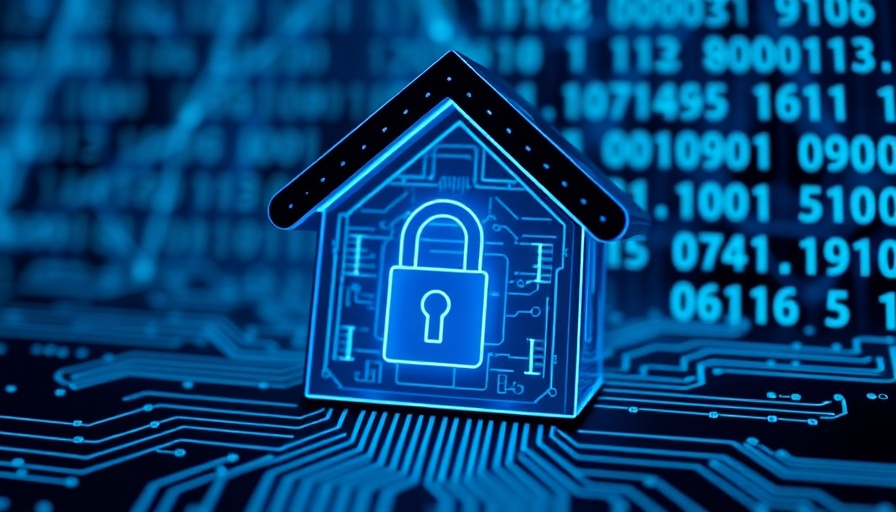 Futuristic house icon representing TransUnion cyberattack impact on consumers with security focus.