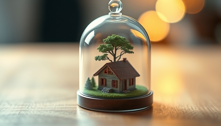 Miniature house in a glass dome symbolizing mortgage rates forecast 2025.