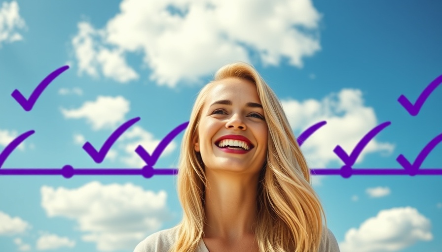 Escrow Process in Real Estate symbolized by checkmarks and a smiling woman.