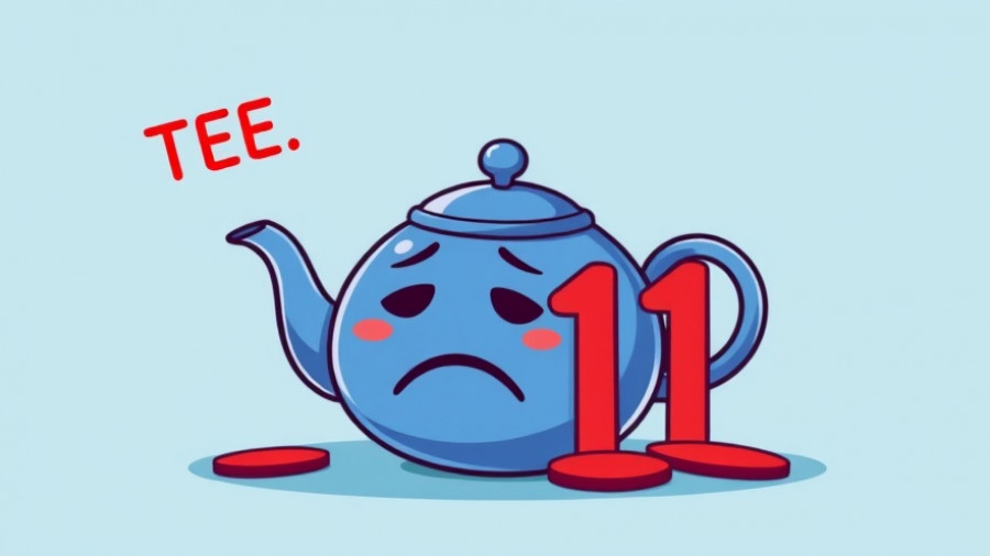 TEE.Fail Attack cartoon teapot with binary code.