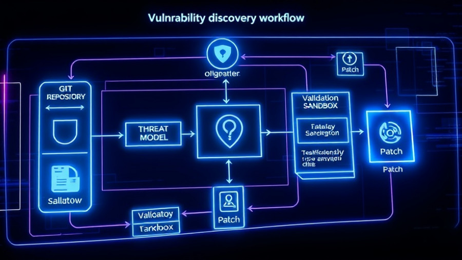 Technical diagram of AI Code Security Tools workflow.