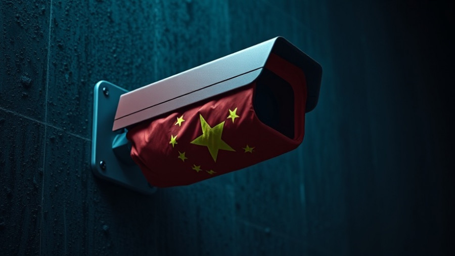 UNC6384 Cyber-Espionage concept image with camera and flag.