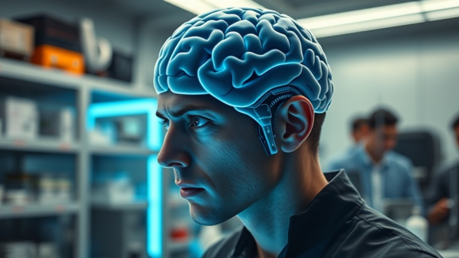 AI vulnerability detector visualized as a holographic brain in tech lab