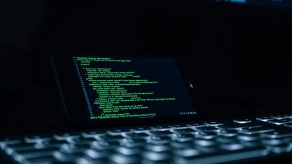 Samsung Galaxy displaying potential spyware exploit code