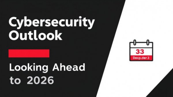 Cybersecurity Outlook 2026 virtual event poster with Dec 3 date.