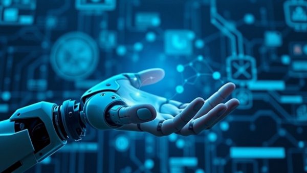 ShadowRay 2.0 AI interaction with digital elements and robotic hand.