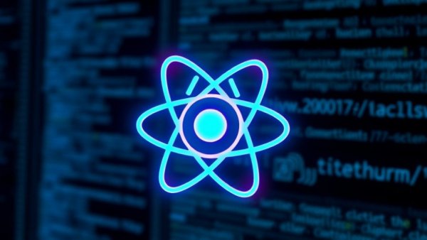 React2Shell exploit symbol with crypto miners in digital design.