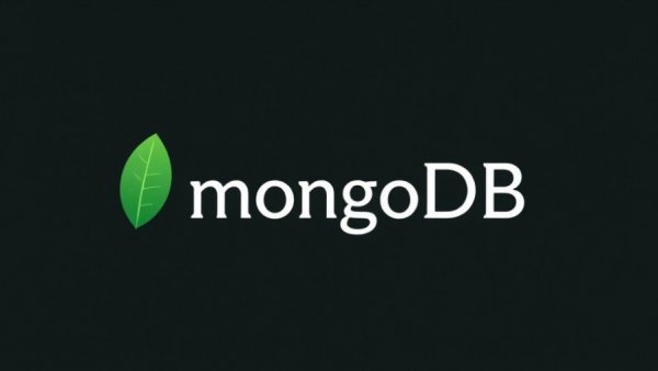 MongoDB logo on a dark background