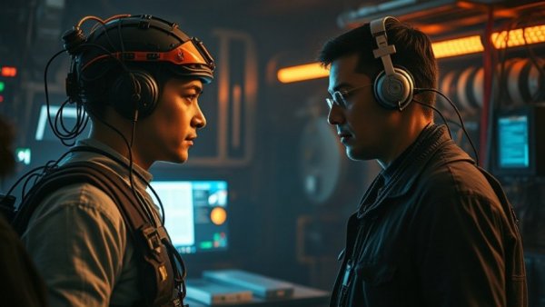 Futuristic technology discussion, highlighting AI-driven cyber threats in 2026.