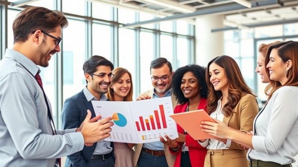 Professional team discussing CSAT surveys importance in modern office.