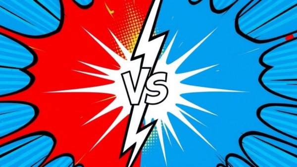 ThriveCart vs ClickFunnels comic-style battle background.