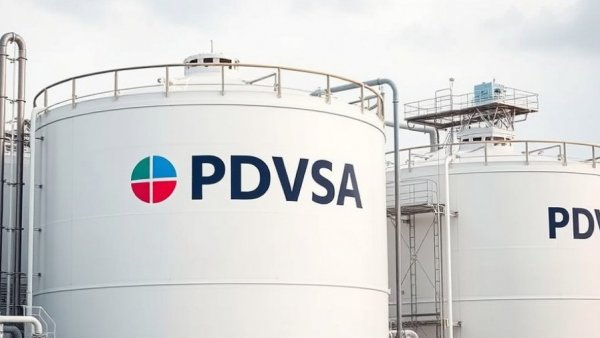 Lotus Wiper Attack: PDVSA oil tanks with industrial pipes.