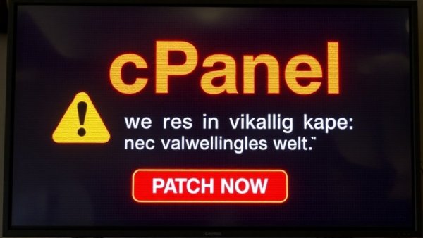 cPanel vulnerabilities alert graphic with patch notice